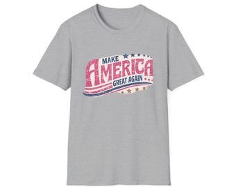Make America Great Again T-Shirt | Patriotic Flag Stars Stripes Design
