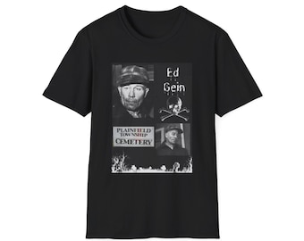 Ed Gein True Crime Poster Stil T-Shirt | Original Serie von Original Gemälden