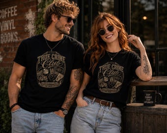 True Crime Club T-Shirt | Vintage Detective Design