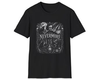 Nevermore Raven Gothic Tee | Edgar Allan Poe Dark Academia Literatur-Shirt