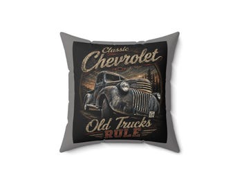 Classic Chevrolet 3100 Old Trucks Rule Pillow | Vintage Truck Throw Pillow 1946