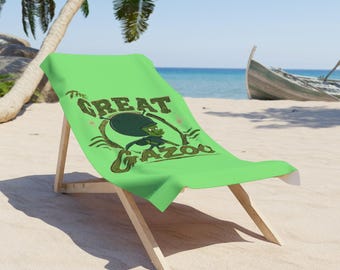 The Great Gazoo Illustration Beach Towel | Retro Cartoon Design
