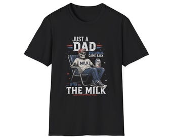 Papa Skelett Milch Grafik T-Shirt | Vintage Humor Vatertag Tee