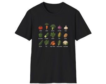 Garten Shirt - Gemüse Garten Karte | Vintage Veggie Liebhaber Tee | Gehöft Garten Geschenk für Gärtner & Landwirte