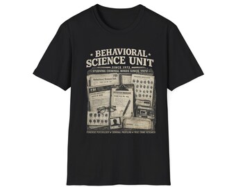 Behavioral Science Einheit T-Shirt | Kriminelle Psychologin, FBI Retro