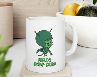 The Great Gazoo Fred Flintstone Hello Dum Dum  Ceramic Mug 11oz