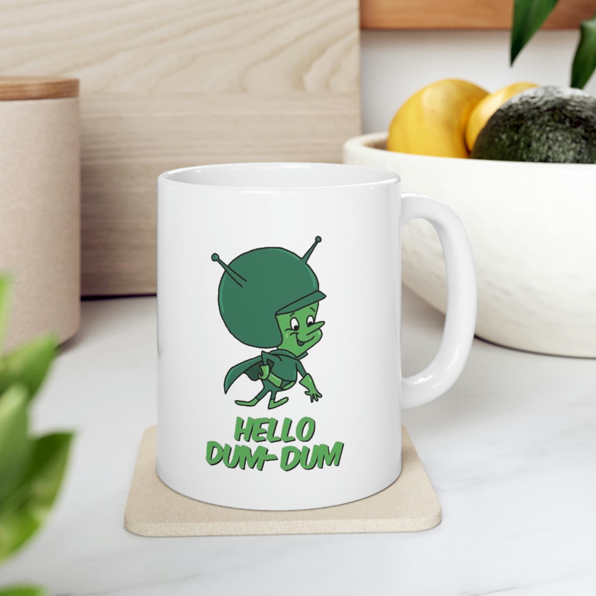 The Great Gazoo Fred Flintstone Hello Dum Dum Ceramic Mug 11oz Etsy
