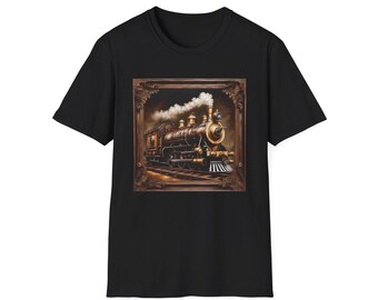 Vintage Dampflokomotive T-Shirt | Antike Eisenbahn Illustration