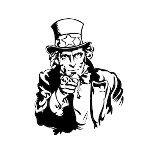 Descarga digital del Tío Sam en SVG, PNG, EPS y jpg