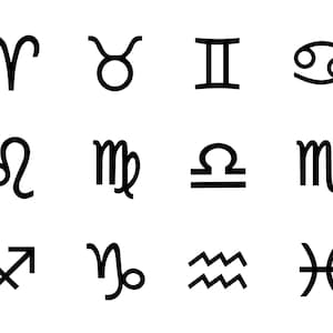 Signes du zodiaque SVG, PNG, EPS, jpg téléchargement numérique
