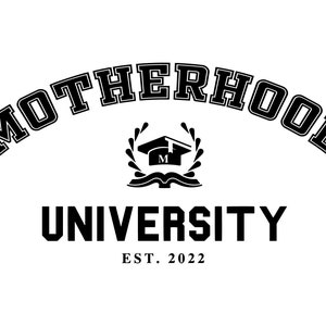 Motherhood University, New Mom Design SVG, PNG, EPS, jpg download digitale
