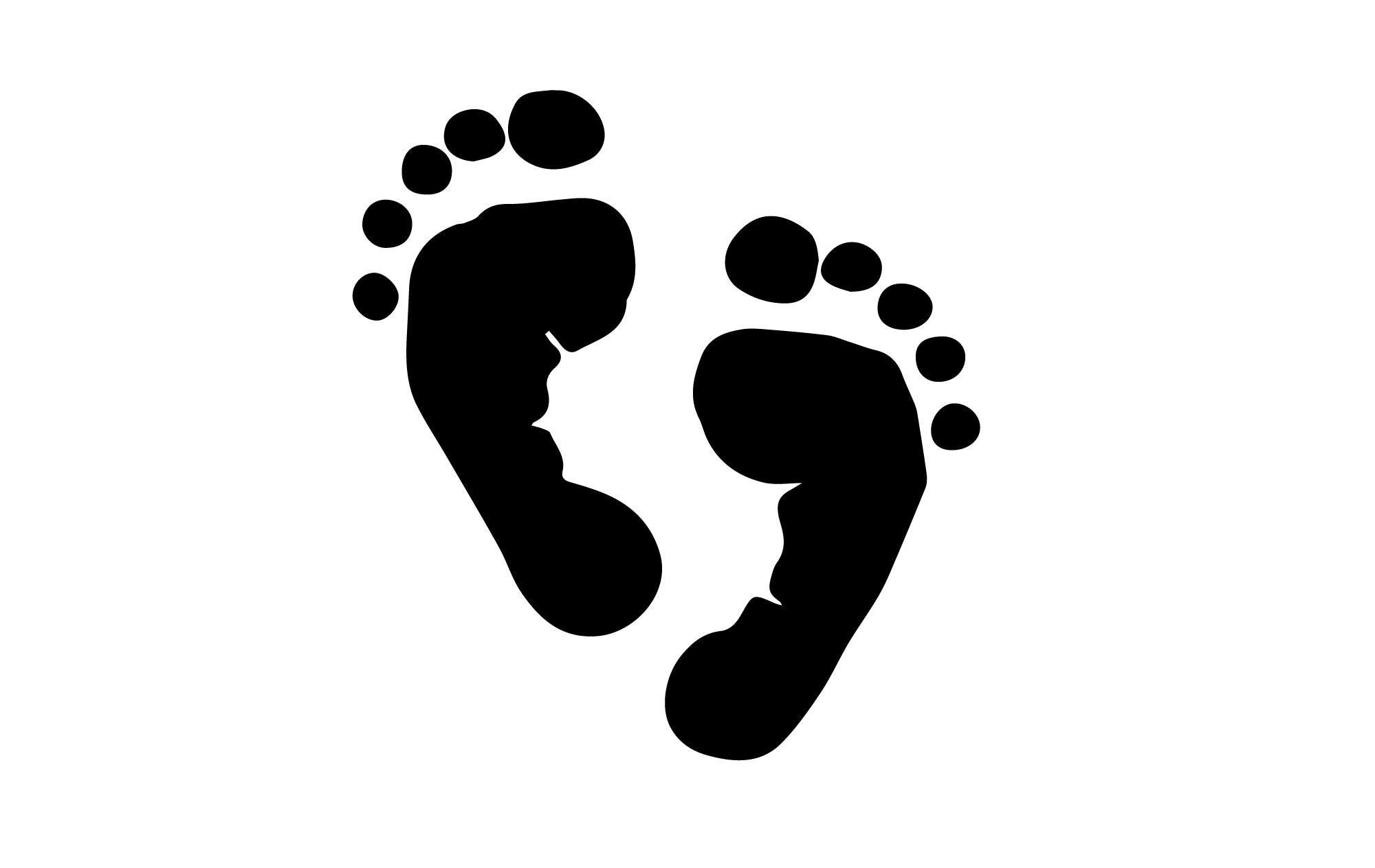 Baby Feet, Baby Footprints SVG, PNG, EPS, Dxf, Jpg Digital Download 