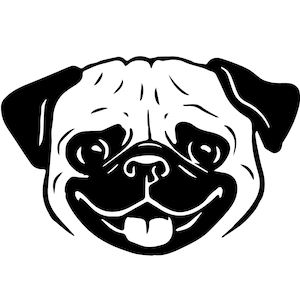 Pug SVG, PNG, EPS, jpg digital download