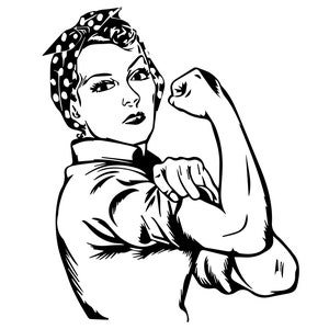 Rosie the Riveter SVG, PNG, EPS, dxf, jpg digital download
