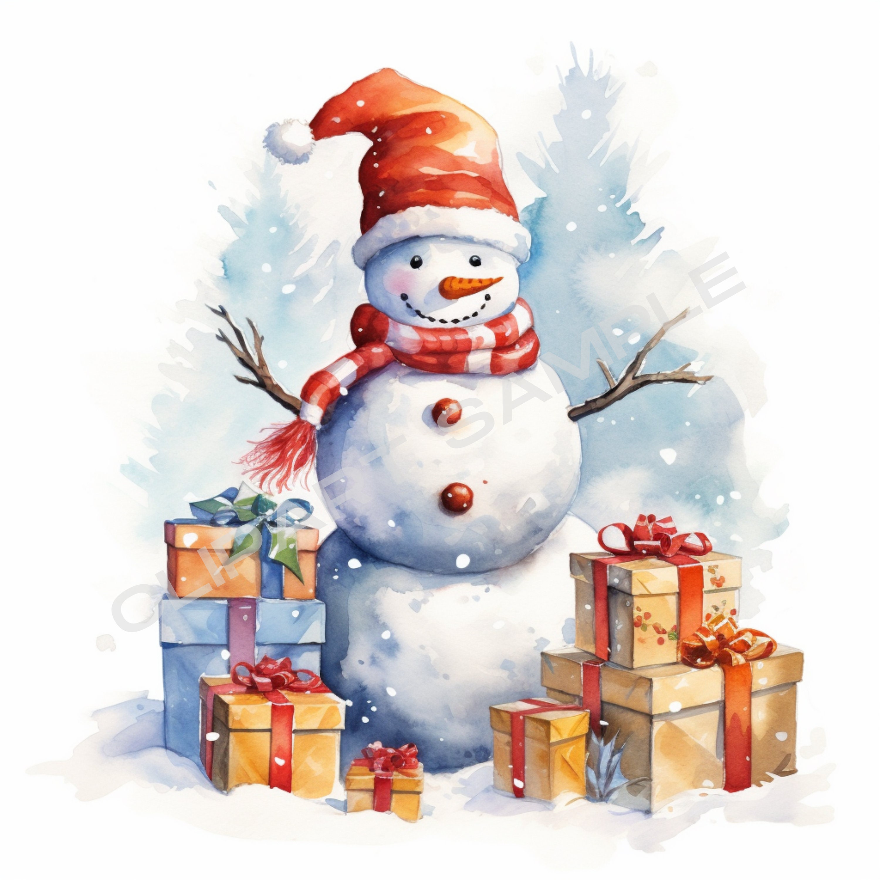 Christmas Snowmen Clipart 21 High Quality Pngs, Digital Download ...