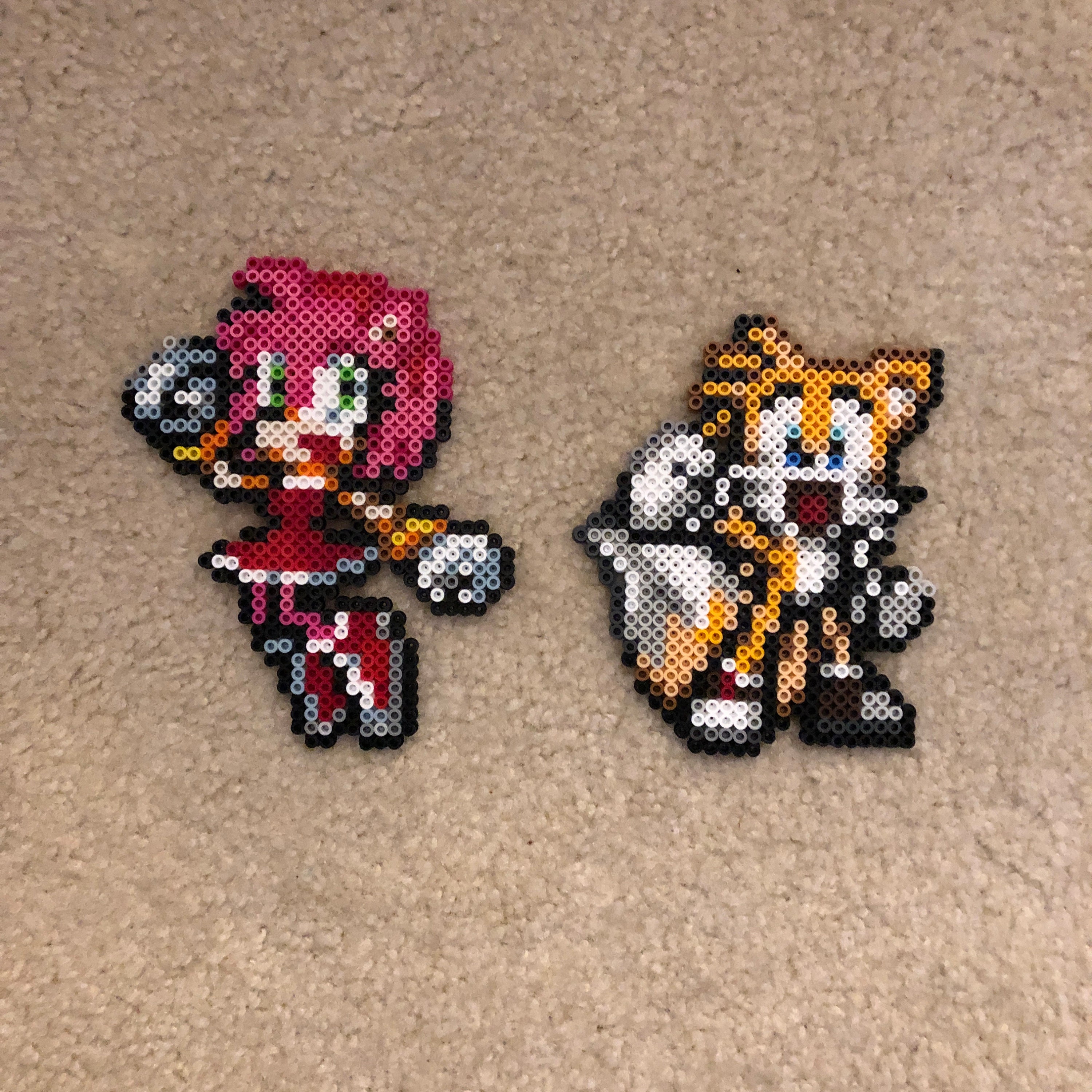 Sonic the Hedgehog Perler Bead Large Figures Etsy