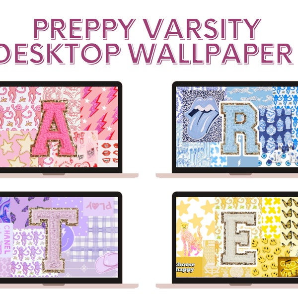 Preppy Background Image R Initial Preppy Wallpaper - Etsy