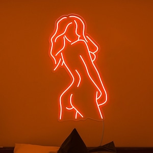 Abstract Woman Line Led Sign, Woman Line LED Light, Girl Room Decor, Body wall decor, Woman body neon sign, Girl neon sign, Lady neon sign