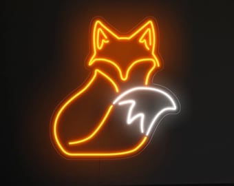 Fox neon sign,Fox led sign,Fox light sign,Fox wall decor,Fox wall art,Neon sign bedroom,Led neon sign,Neon sign wall decor