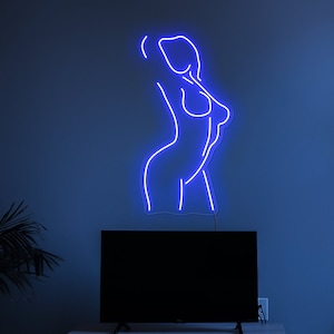 Woman body neon sign, Booty neon sign, Body neon sign, Girl body neon sign, Woman led, Lady neon sign, Aesthetic neon, Woman body wall art