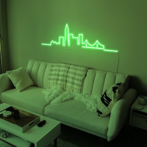 City neon sign,City neon light,City led sign,Skyline neon sign,Skyline neon light,Skyline led sign,Neon sign bedroom,Led neon sign