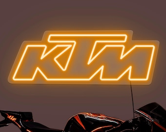 KTM neon sign, KTM led sign, KTM logo, Garage neon sign, Ktm wall decor, Garage light up sign, Ktm gifts, Car logo sign, Ktm wall art