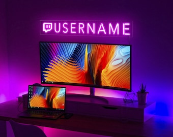Username led sign, Gamer tag light sign,Custom username neon sign, Gamertag neon sign, Personalized username sign, Gamertag led sign