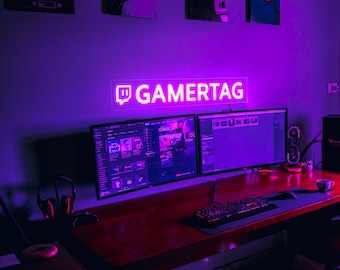 Personalized username neon sign,Custom gamer tag sign,Custom username led sign,Gamertag neon sign,Custom neon sign gamer,Gamertag light sign