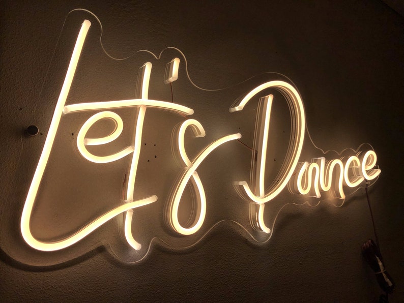 Custom neon sign Lets Dance Neon Sign Neon bar sign Led image 1