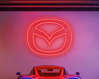 Mazda neon sign, Mazda led sign, Mazda logo, Mazda garage sign, Mazda gift, Mazda emblem, Garage neon sign, Mazda wall art, Mazda wall deco