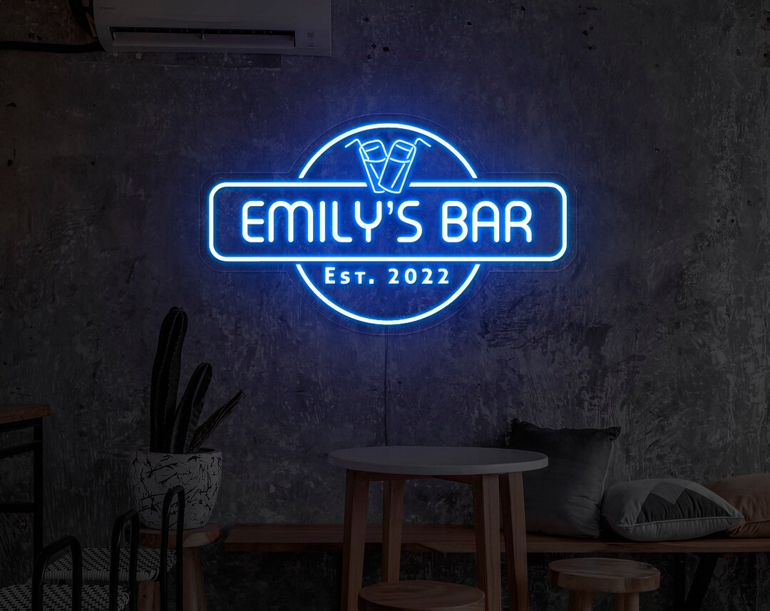 Neon Bar Sign Custom, Personalized Bar Sign Light, Bar Light up Sign