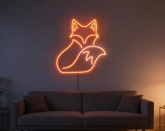 Fox neon sign,Fox led sign,Fox light sign,Fox wall decor,Fox wall art,Neon sign bedroom,Led neon sign,Neon sign wall decor
