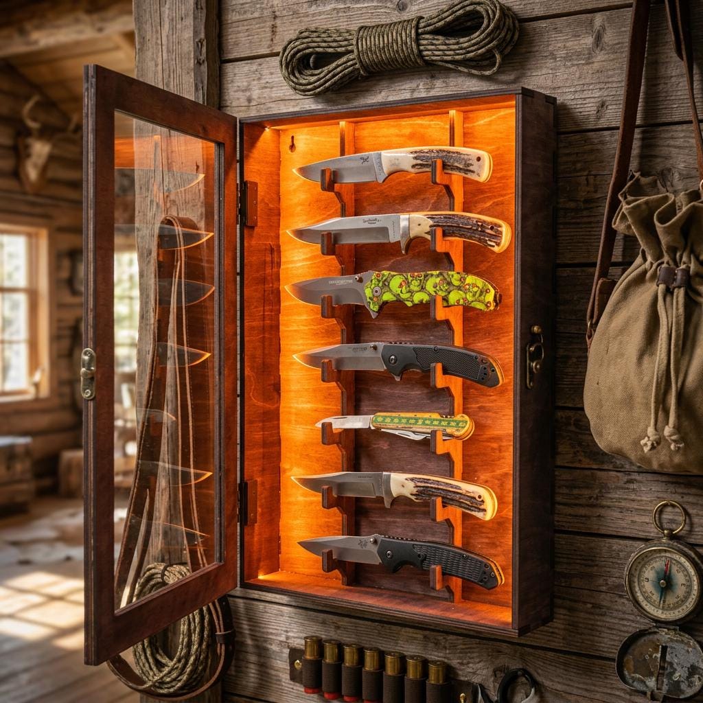 PK883 アートハンティングナイフ　ディスプレイ Knife display case - Etsy 日本