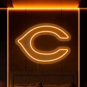 Chicago Bears neon sign, Chicago bears led sign, Chicago bears art, Chicago bears wall decor, Gift for Boyfriend, Sport neon sign