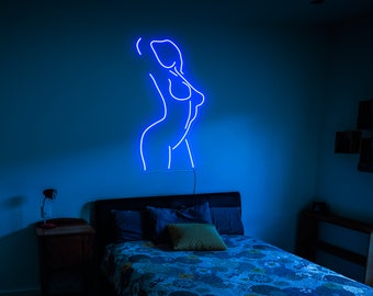 Woman body neon sign, Booty neon sign, Body neon sign, Girl body neon sign, Woman led, Lady neon sign, Aesthetic neon, Woman body wall art