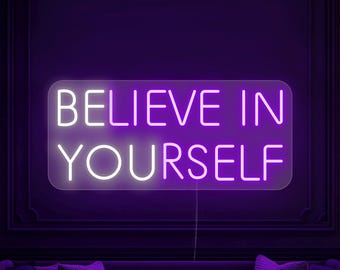 Believe in yourself neon sign, Be you neon sign, Motivational neon sign, Quote neon sign, Gym neon lights, Gym neon sign