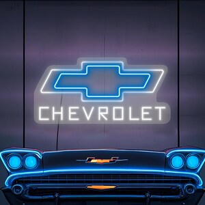 Chevy Led Sign Chevrolet Neon Sign, Chevrolet Led Sign, Chevrolet Logo Sign, Car Logo ...