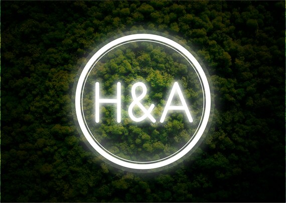 Initials neon sign, Custom neon sign, Wedding neon sign, Custom led sign, Party neon sign, Custom letter sign