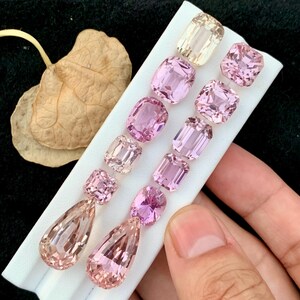 Faceted Pink Kunzite Gemstone Lot: 118.55 ct, Eye Clean Stones