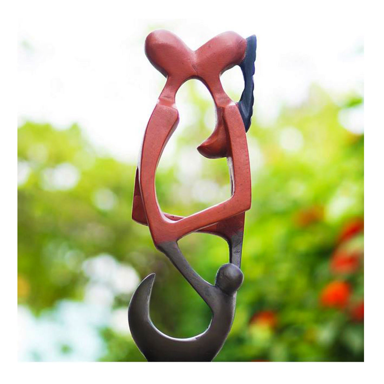 Handmade wooden Lovers Kissing sculpture hand carved Lovers Etsy