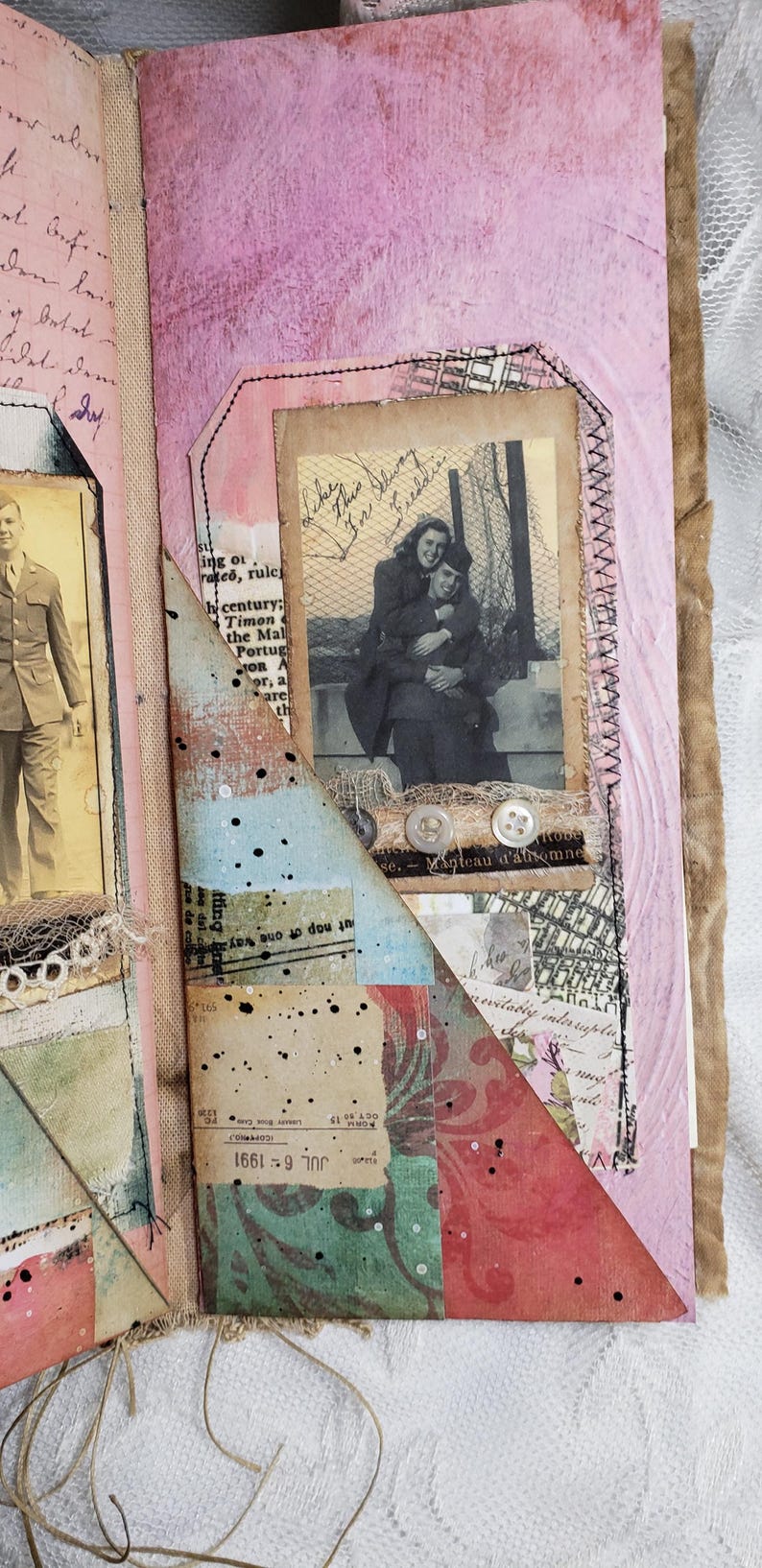 Triangular Journal Tall Slender Junk Journal, Paris Journal, Hardcover Journal, - Etsy