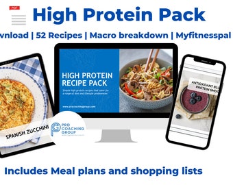 Högproteinpaket, Proteinmåltidsplan, Proteininköpslistor, Måltidsplanerare, Viktminskning, Fettförbränning, Muskelökning, Träningspresenter
