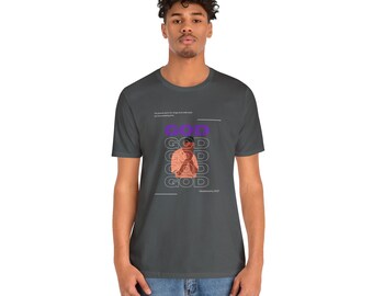 Deut. 33:27 Black Male Praying Short Sleeve T-Shirt