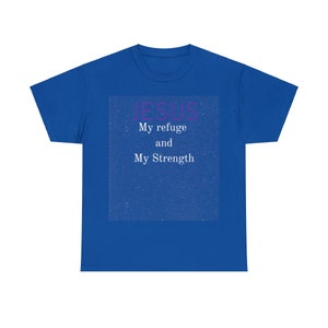 JESUS My refuge and my strength Unisex Heavy Cotton Tee image 8