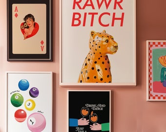 トレンドのヴィンテージアートプリントセット - エクレクティックな壁