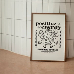 Inspirierendes Retro-Zitat, positiver Druck, Kunst mit positiver Energie, trendige Druckversion, Typografie-Wandkunst, druckbares Zitat, motivierende Kunst