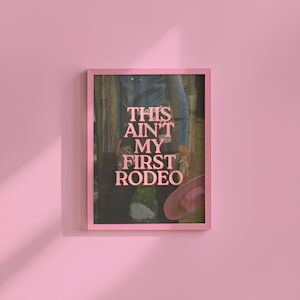 Pink Cowgirl Art Print Texas Rodeo Poster Digital Download