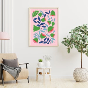 Flower Art Print-digital Download-wall Print-retro Art-floral - Etsy