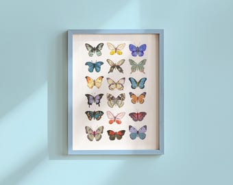 Butterfly Art Print: Trendy Girl's Room Decor (Digital Download)