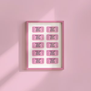 Ticket Print, Fair Ticket Art, Spaß Pink Kunst, Retro Kunstdruck, Lustige Kunstdruck, Shit Show Art, Preppy Bar Art, Shit Show, gs print shoppe